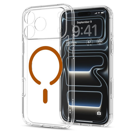 Spigen iPhone 17 Pro Max/iPhone 18 Pro Max Deksel Ultra Hybrid MagFit Clear Oransje