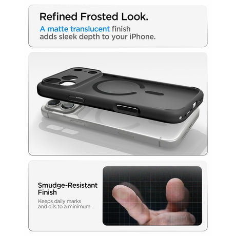 Spigen iPhone 17 Pro Max/iPhone 18 Pro Max Deksel Ultra Hybrid MagFit Frost Black