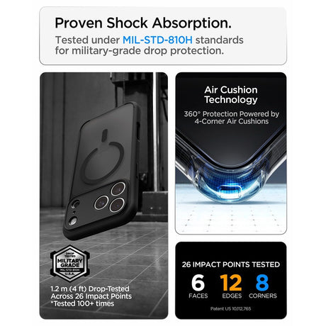 Spigen iPhone 17 Pro Max/iPhone 18 Pro Max Deksel Ultra Hybrid MagFit Frost Black