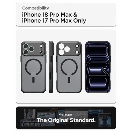 Spigen iPhone 17 Pro Max/iPhone 18 Pro Max Deksel Ultra Hybrid MagFit Frost Black