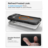 Spigen iPhone 17 Pro Max/iPhone 18 Pro Max Deksel Ultra Hybrid MagFit Frost Black Oransje