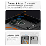 Spigen iPhone 17 Pro Max/iPhone 18 Pro Max Deksel Ultra Hybrid MagFit Frost Black Oransje