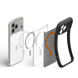 Spigen iPhone 17 Pro Max/iPhone 18 Pro Max Deksel Ultra Hybrid MagFit Frost Black Oransje