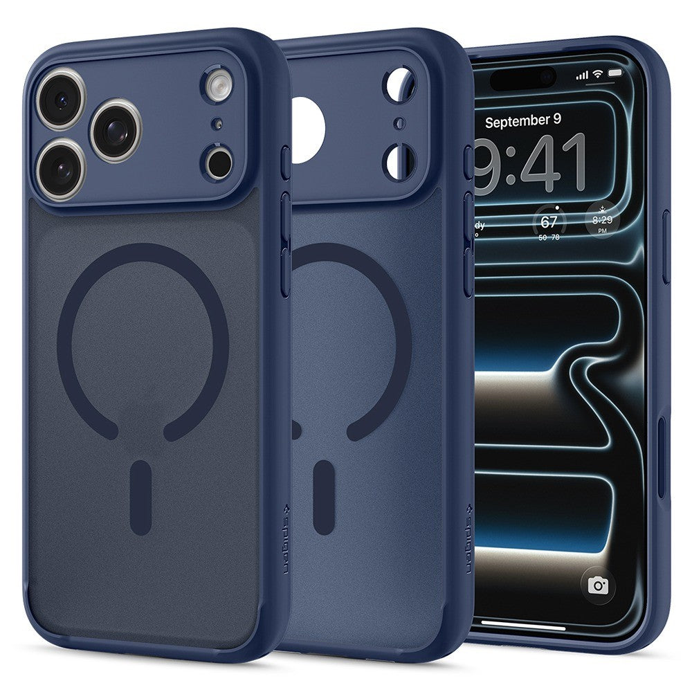 Spigen iPhone 17 Pro Max/iPhone 18 Pro Max Deksel Ultra Hybrid MagFit Frost Deep Blue