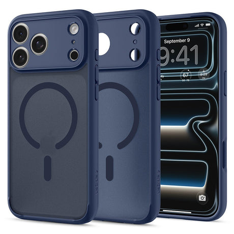 Spigen iPhone 17 Pro Max/iPhone 18 Pro Max Deksel Ultra Hybrid MagFit Frost Deep Blue