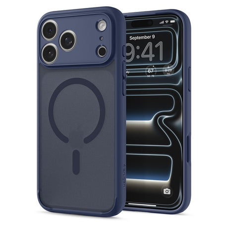 Spigen iPhone 17 Pro Max/iPhone 18 Pro Max Deksel Ultra Hybrid MagFit Frost Deep Blue