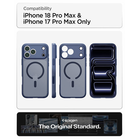 Spigen iPhone 17 Pro Max/iPhone 18 Pro Max Deksel Ultra Hybrid MagFit Frost Deep Blue