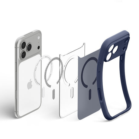 Spigen iPhone 17 Pro Max/iPhone 18 Pro Max Deksel Ultra Hybrid MagFit Frost Deep Blue