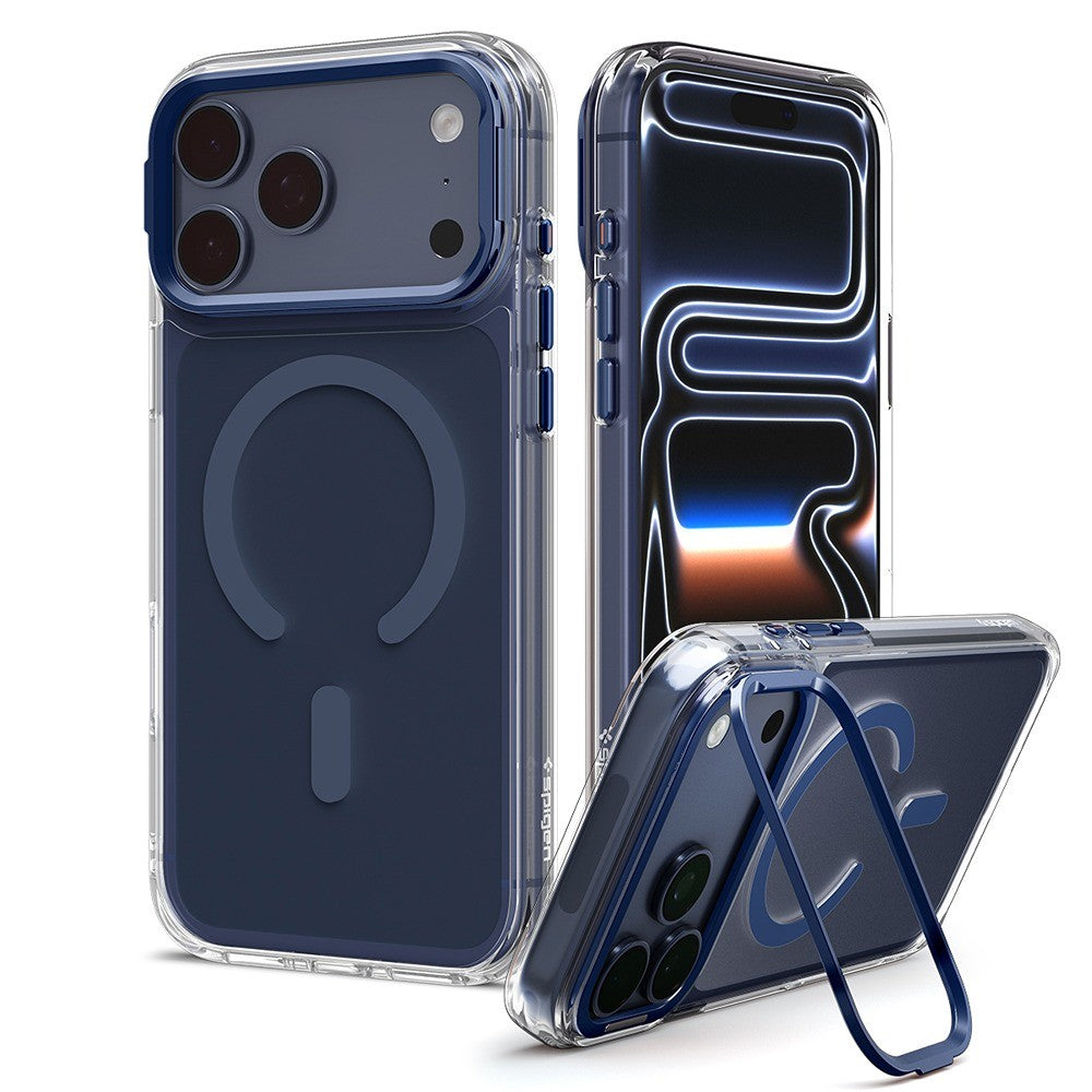 Spigen iPhone 17 Pro Max/iPhone 18 Pro Max Deksel Ultra Hybrid Optik S MagFit Clear Deep Blue
