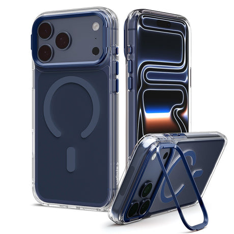 Spigen iPhone 17 Pro Max/iPhone 18 Pro Max Deksel Ultra Hybrid Optik S MagFit Clear Deep Blue
