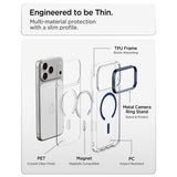 Spigen iPhone 17 Pro Max/iPhone 18 Pro Max Deksel Ultra Hybrid Optik S MagFit Clear Deep Blue
