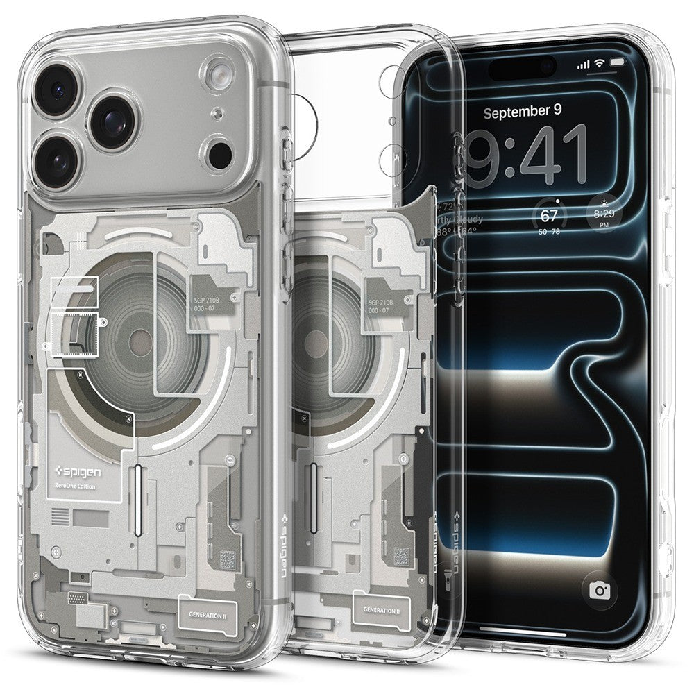 Spigen iPhone 17 Pro Max/iPhone 18 Pro Max Deksel Ultra Hybrid Zero One MagFit Natural Titan