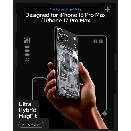 Spigen iPhone 17 Pro Max/iPhone 18 Pro Max Deksel Ultra Hybrid Zero One MagFit Svart
