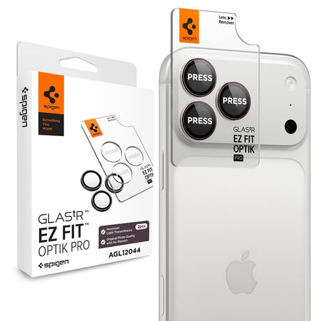 Spigen iPhone 18 Pro/18 Pro Max Linsebeskyttelse Glas.tR EZ Fit Optik Pro 2-pakning Mørk kirsebær