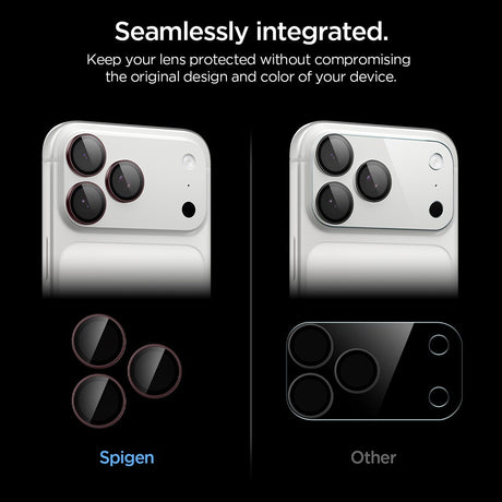 Spigen iPhone 18 Pro/18 Pro Max Linsebeskyttelse Glas.tR EZ Fit Optik Pro 2-pakning Mørk kirsebær