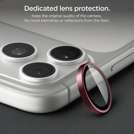 Spigen iPhone 18 Pro/18 Pro Max Linsebeskyttelse Glas.tR EZ Fit Optik Pro 2-pakning Mørk kirsebær
