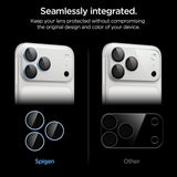 Spigen iPhone 18 Pro/18 Pro Max Linsebeskyttelse Glas.tR EZ Fit Optik Pro 2-pakning Lyseblå