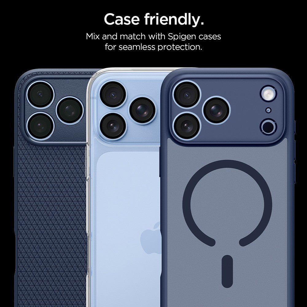 Spigen iPhone 18 Pro/18 Pro Max Linsebeskyttelse Glas.tR EZ Fit Optik Pro 2-pakning Lyseblå