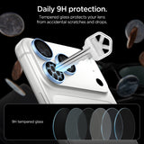 Spigen iPhone 18 Pro/18 Pro Max Linsebeskyttelse Glas.tR EZ Fit Optik Pro 2-pakning Lyseblå