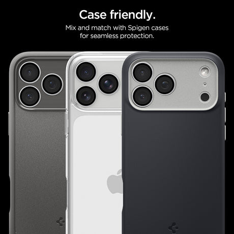Spigen iPhone 18 Pro/18 Pro Max Linsebeskyttelse Glas.tR EZ Fit Optik Pro 2-pakning Sølv