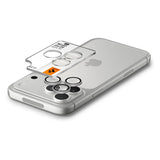 Spigen iPhone 18 Pro/18 Pro Max Linsebeskyttelse Glas.tR EZ Fit Optik Pro 2-pakning Sølv