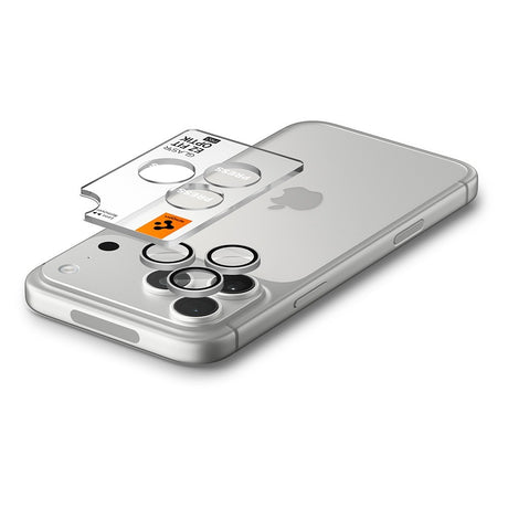 Spigen iPhone 18 Pro/18 Pro Max Linsebeskyttelse Glas.tR EZ Fit Optik Pro 2-pakning Sølv