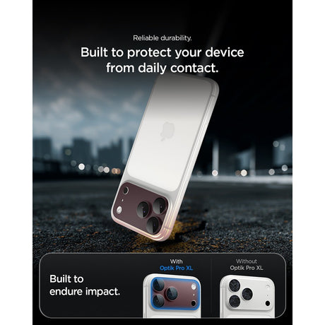 Spigen iPhone 18 Pro Linsebeskyttelse Glas.tR EZ Fit Optik Pro XL mørk kirsebær