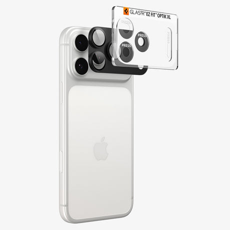 Spigen iPhone 18 Pro Linsebeskyttelse Glas.tR EZ Fit Optik Pro XL mørkegrå