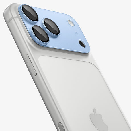Spigen iPhone 18 Pro Linsebeskyttelse Glas.tR EZ Fit Optik Pro XL lyseblå