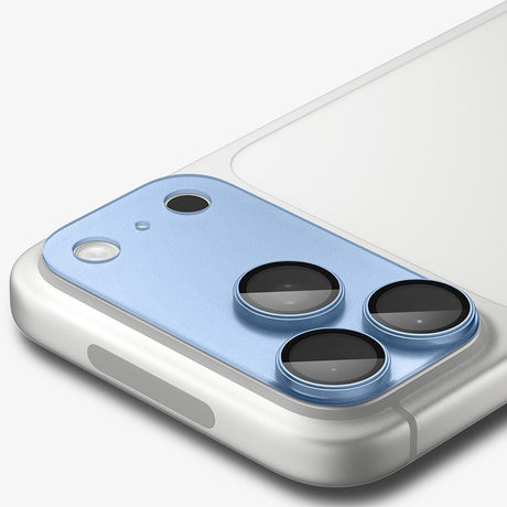 Spigen iPhone 18 Pro Linsebeskyttelse Glas.tR EZ Fit Optik Pro XL lyseblå