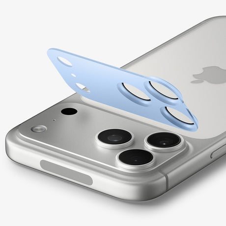 Spigen iPhone 18 Pro Linsebeskyttelse Glas.tR EZ Fit Optik Pro XL lyseblå