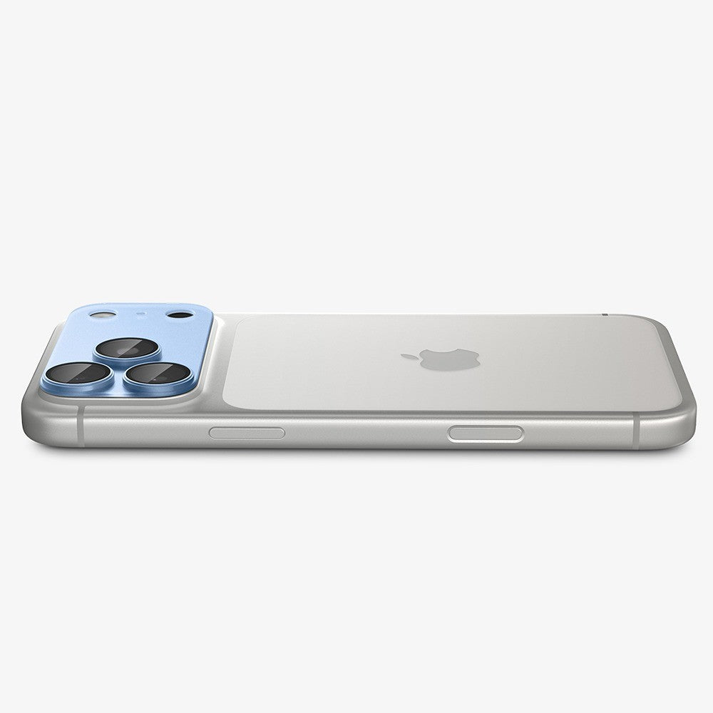 Spigen iPhone 18 Pro Linsebeskyttelse Glas.tR EZ Fit Optik Pro XL lyseblå