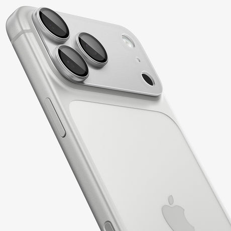 Spigen iPhone 18 Pro Linsebeskyttelse Glas.tR EZ Fit Optik Pro XL Sølv