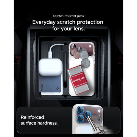 Spigen iPhone 18 Pro Max Linsebeskyttelse Glas.tR EZ Fit Optik Pro XL Mørk kirsebær