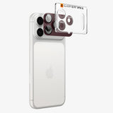 Spigen iPhone 18 Pro Max Linsebeskyttelse Glas.tR EZ Fit Optik Pro XL Mørk kirsebær