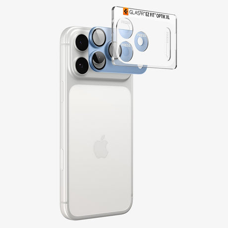 Spigen iPhone 18 Pro Max Linsebeskyttelse Glas.tR EZ Fit Optik Pro XL Lyseblå