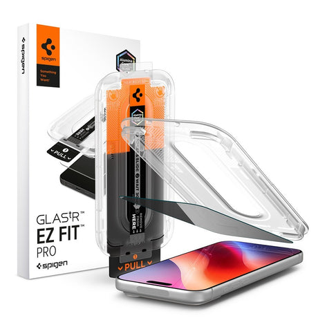 Spigen iPhone 18 Pro Skjermbeskytter Glas.tR EZ Fit Pro Privacy