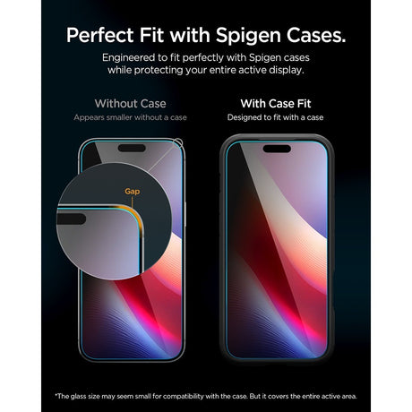 Spigen iPhone 18 Pro Skjermbeskytter Glas.tR EZ Fit Pro Privacy