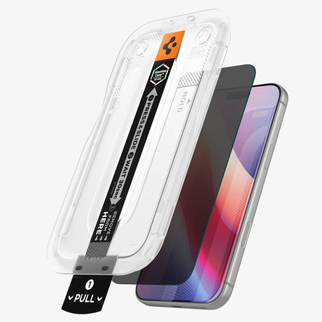 Spigen iPhone 18 Pro Skjermbeskytter Glas.tR EZ Fit Pro Privacy