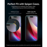 Spigen iPhone 18 Pro Skjermbeskytter Glas.tR EZ Fit Pro Privacy 2-pakning