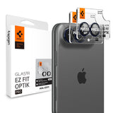 Spigen iPhone Duo Linsebeskyttelse Glas.tR EZ Fit Optik Pro 2-pakning Svart