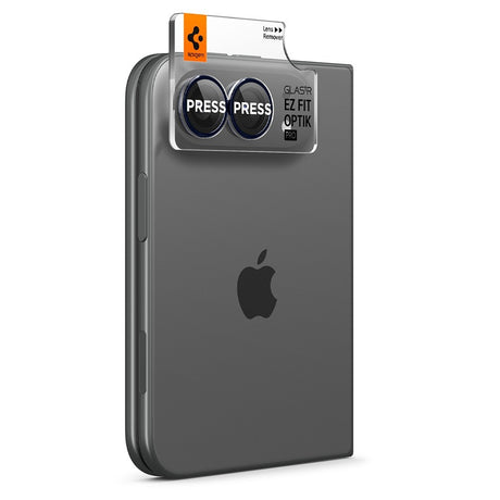 Spigen iPhone Duo Linsebeskyttelse Glas.tR EZ Fit Optik Pro 2-pakning Svart