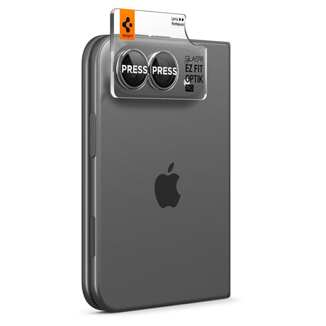 Spigen iPhone Duo Linsebeskyttelse Glas.tR EZ Fit Optik Pro 2-pakning Hvit