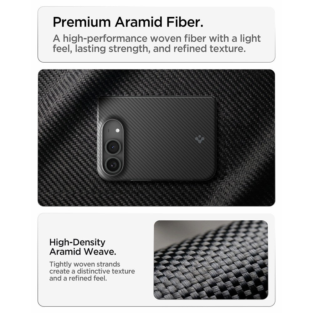 Spigen iPhone Duo Deksel Air Skin Aramid MagFit Svart