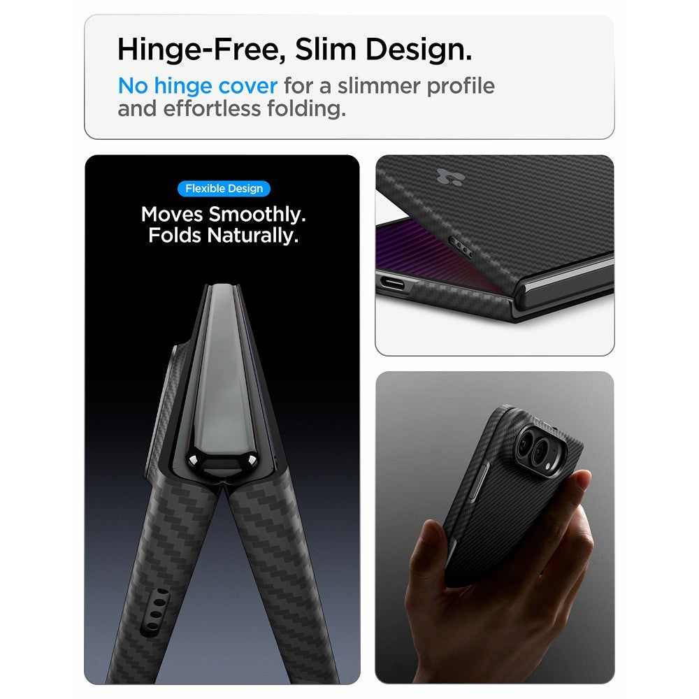 Spigen iPhone Duo Deksel Air Skin Aramid MagFit Svart