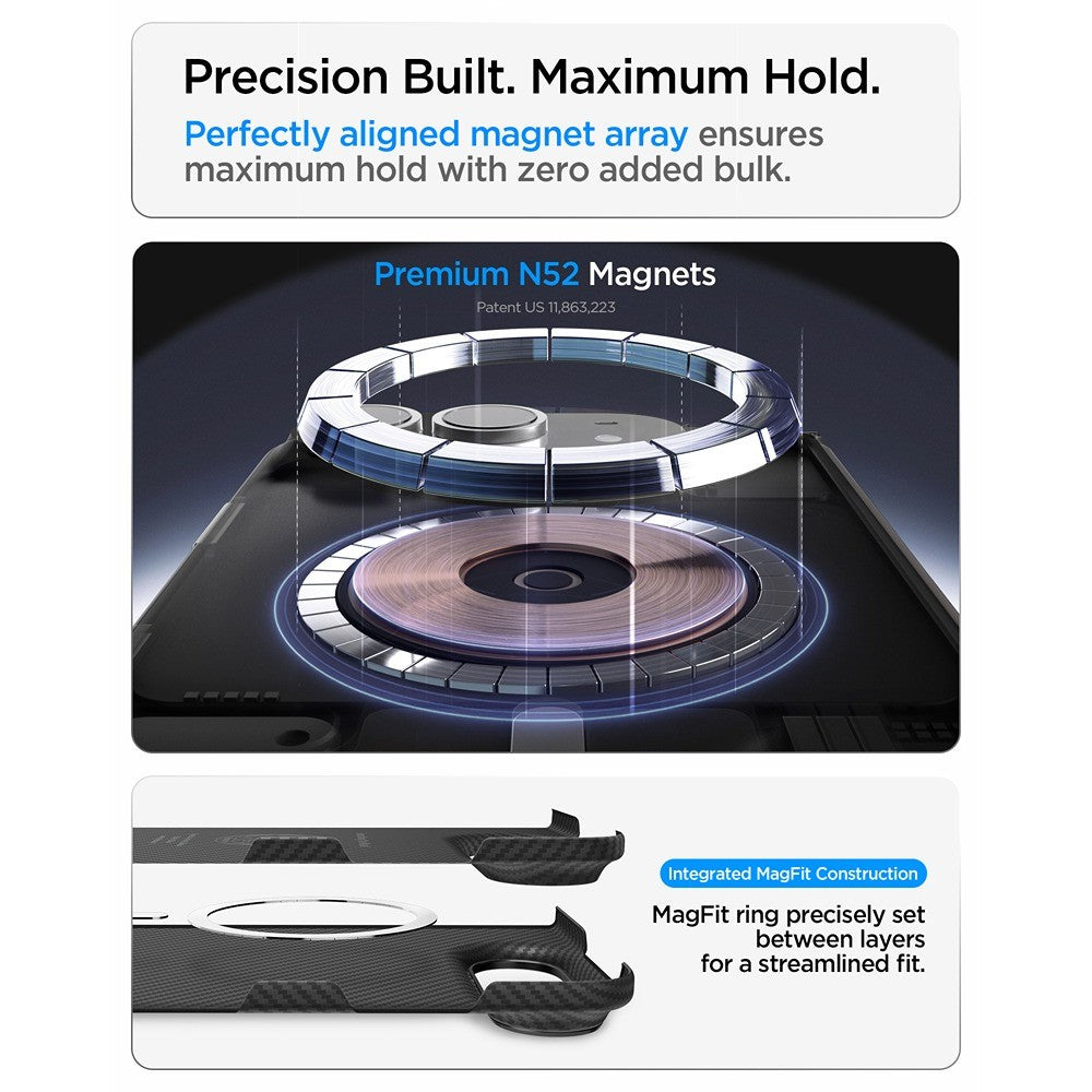 Spigen iPhone Duo Deksel Air Skin Aramid MagFit Svart