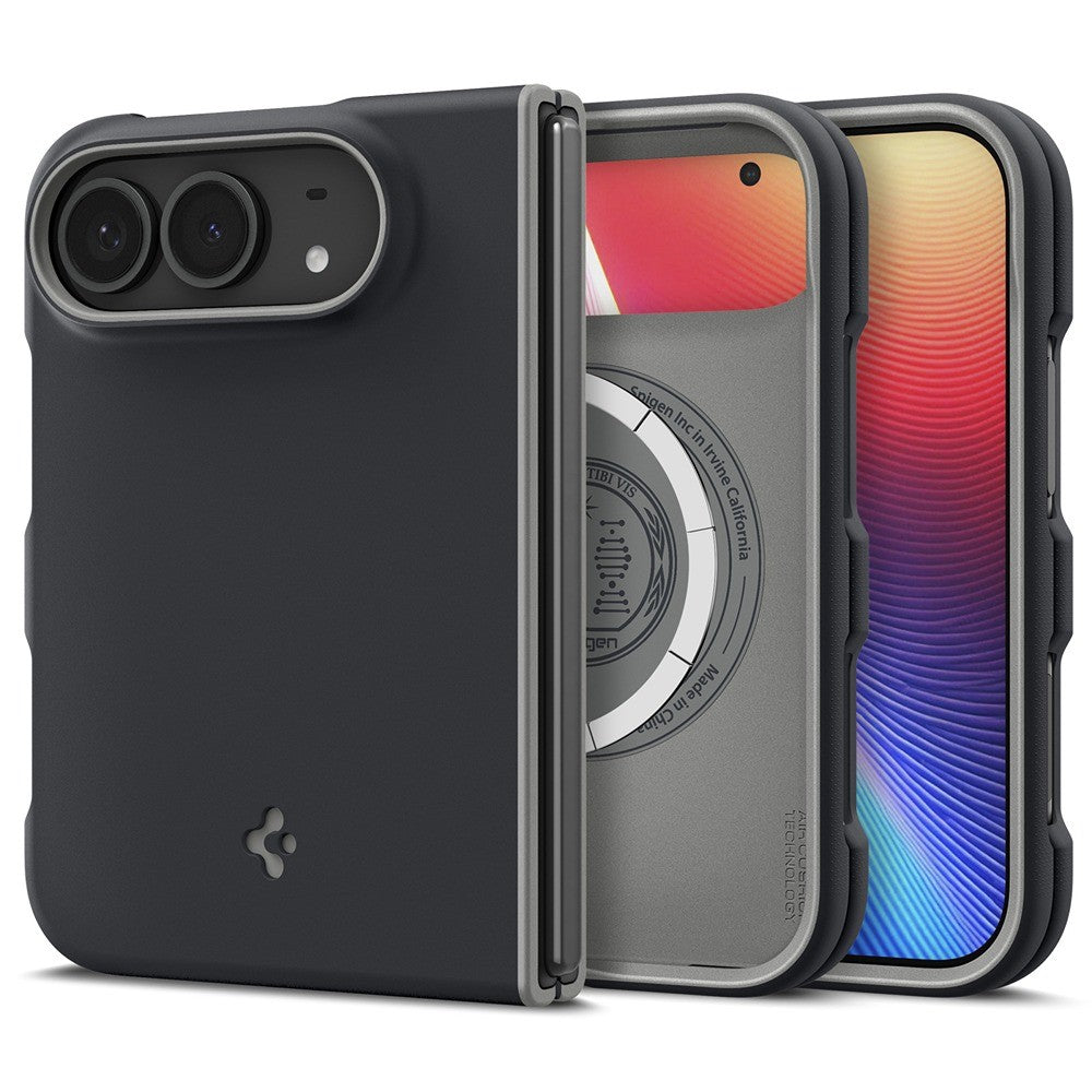 Spigen iPhone Duo Deksel Nano Pop MagFit svart sesam