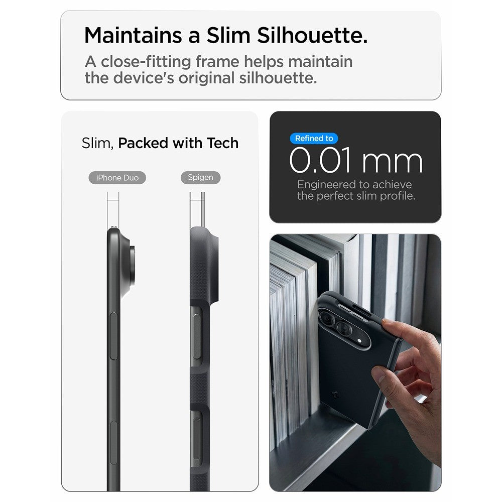 Spigen iPhone Duo Deksel Nano Pop MagFit svart sesam