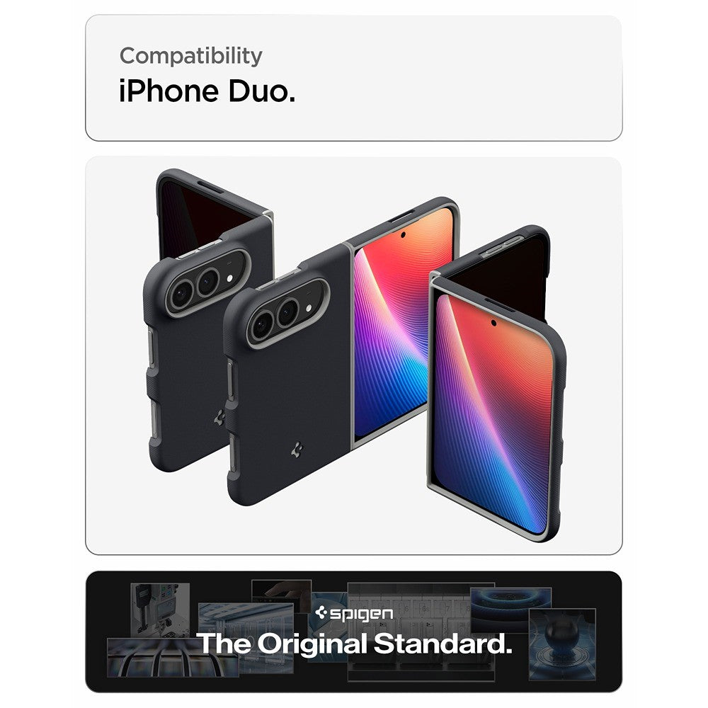 Spigen iPhone Duo Deksel Nano Pop MagFit svart sesam