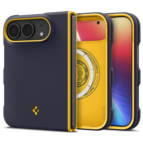 Spigen iPhone Duo Deksel Nano Pop MagFit blåbærmarineblå